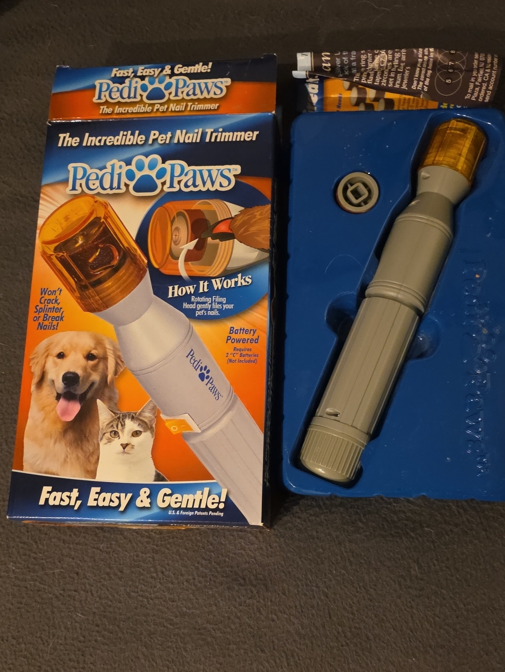 PediPaes Pet Nail Trimmer - Gray with Amber Guard